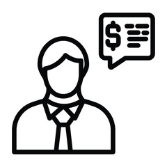 Financial Advisor line icon , vector, pixel perfect, illustrator file 
