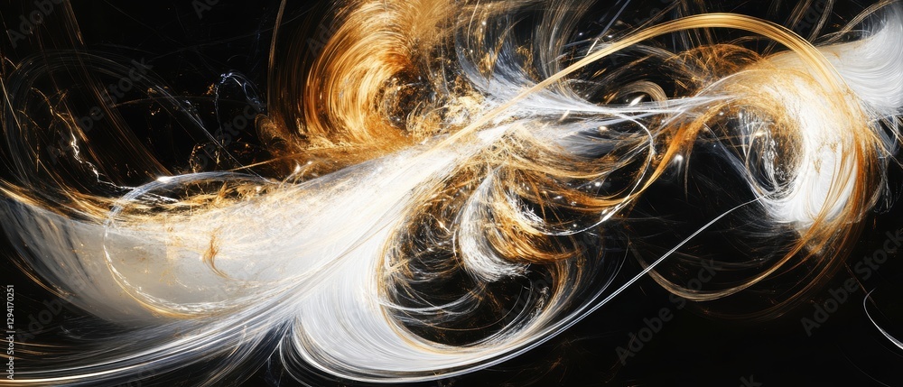 Poster abstract digital artwork with vibrant swirling colors and intricate patterns representing creativity