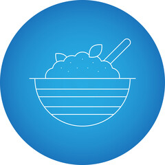 Rice Pudding icon single vector illustration