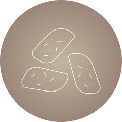 Biscotto icon single vector illustration