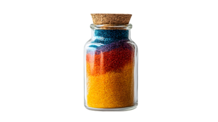 Photo - Colorful Sand Art in a Glass Jar with Cork
