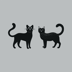 Two Cat silhouette