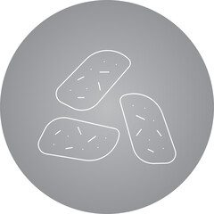 Biscotto icon single vector illustration