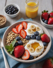 A balanced plate of colorful fruits and vegetables, symbolizing the importance of proper nutrition in maintaining health 