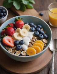 A balanced plate of colorful fruits and vegetables, symbolizing the importance of proper nutrition in maintaining health 