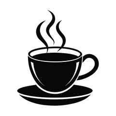 Modern coffee cup illustration with steam to boost office creativity