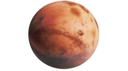 Fototapeta premium Mars planet on a white background