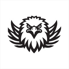 Obraz premium eagle head mascot logo silhouette vector 