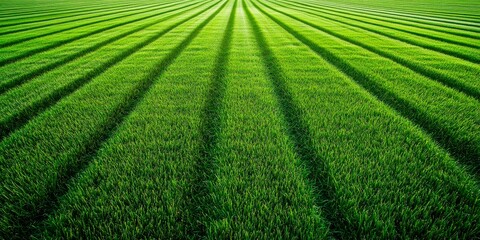 Lush Green Grass Field showcases vibrant springtime growth and meticulous landscaping.