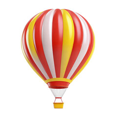 Naklejka premium Colorful hot air balloon icon illustration graphic design digital art, isolated on white or transparent background