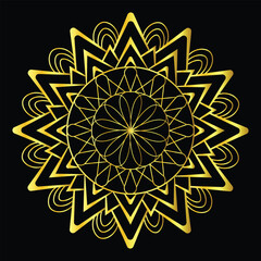 Golden Radiance Luxury Mandala Design