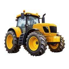 Obraz premium Heavy-duty tractor icon illustration digital graphics design agricultural concept, isolated on white or transparent background