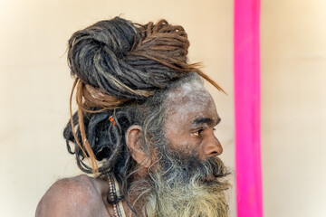 mystical naga saint showcasing intense emotions at mahakumbh festival
