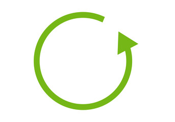 Icono verde de flecha en circulo de reciclaje  © Gabrieuskal