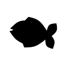 vector silhouette of a fish