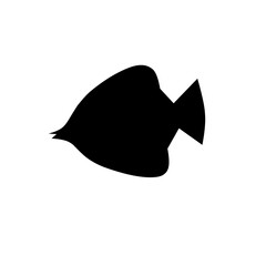 vector silhouette of a fish