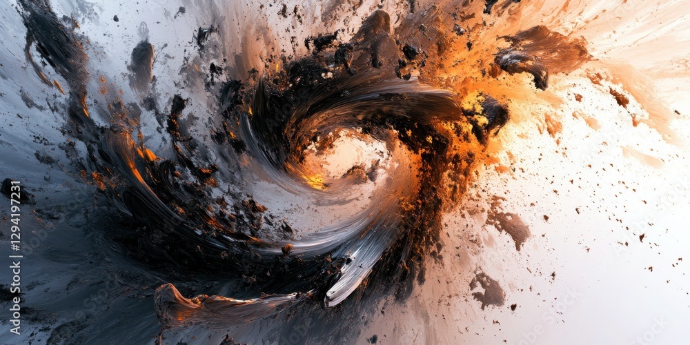 Aufkleber swirling cosmos of color and texture reveals dynamic patterns in abstract art and cosmic energy at d