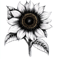 Fototapeta premium sunflower vector illustration