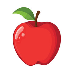 Red apple fruit vector illustrations