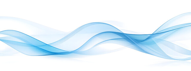Abstract blue vector background with wavy lines on a white background
