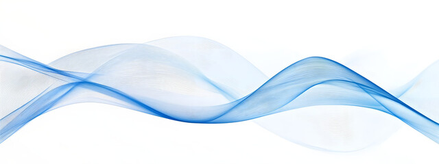 Abstract blue vector background with wavy lines on a white background
