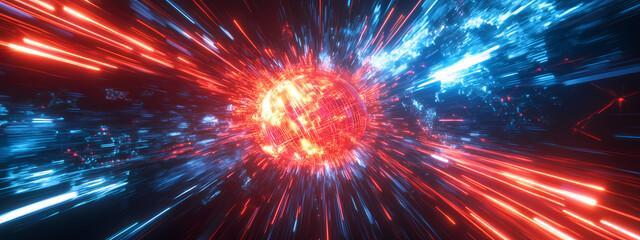 Hyper-Energy Earth with Explosive Light Trails
