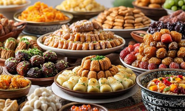 Iftar dishes include sweet foods