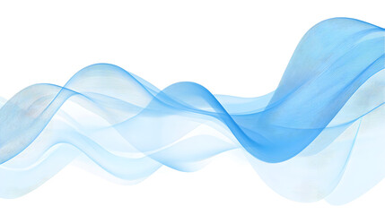 Abstract blue vector background with wavy lines on a white background
