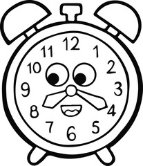 Alarm Clock Drawing Stup By Stup With Color 