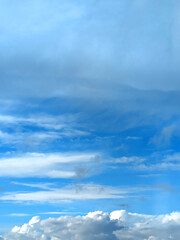 Obraz premium Beautiful Large White Clouds in a Calm Blue Sky