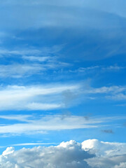 Beautiful Large White Clouds in a Calm Blue Sky