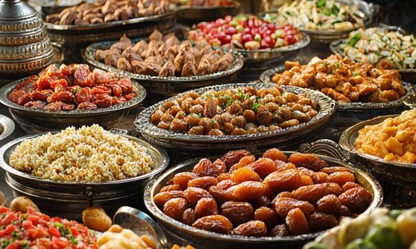 Iftar dishes include sweet foods