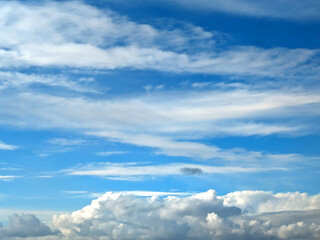 Beautiful Large White Clouds in a Calm Blue Sky