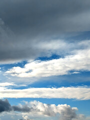 Beautiful Large White Clouds in a Calm Blue Sky