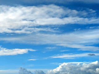 Beautiful Large White Clouds in a Calm Blue Sky