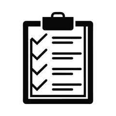 Detailed task checklist silhouette with visible checkmarks for tasks