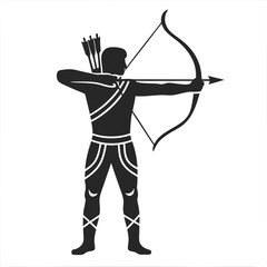 Archer silhouette vector illustration