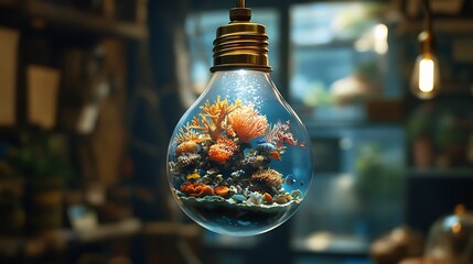 Ocean in a Bulb: A Miniature Underwater World