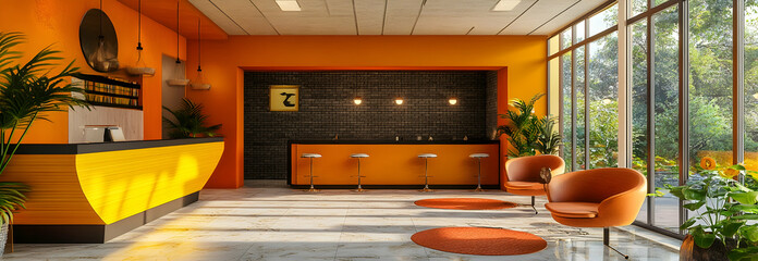 Hotel reception of a hostel dormitory