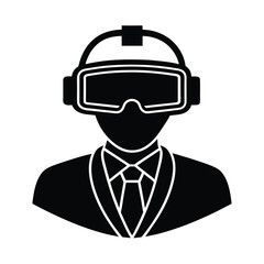 Innovative virtual reality headset silhouette revolutionizing business training with immersive learning experiences for growth