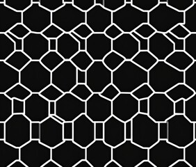 Abstract geometric pattern, repeating honeycomb shapes, dark background, graphic design element