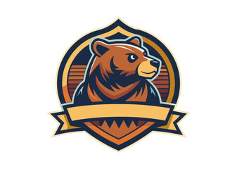 Vintage logo style bear 