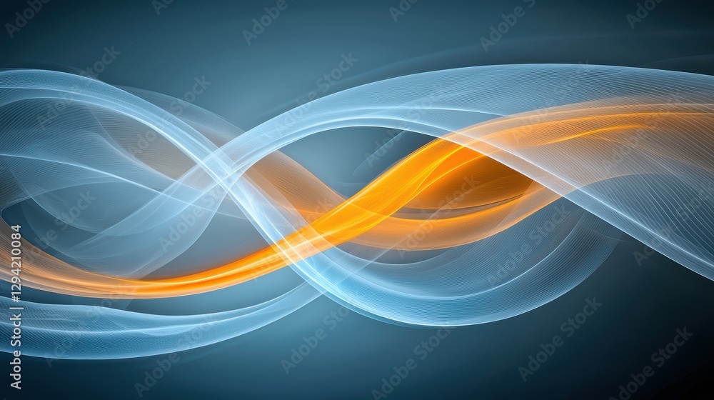Poster dynamic flow, abstract background with fluid waves and vibrant lines