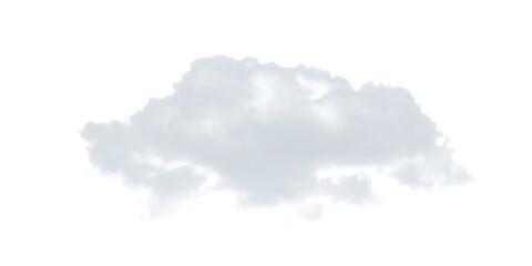 white clouds flying isolated on white