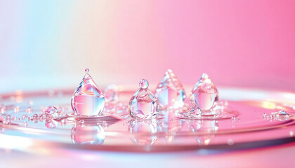 water drops on a glass