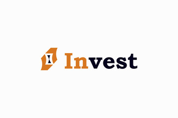 abstract icon invest logo business vector design inspiration for finance, bank, marketing, profit and market company business with simple and modern styles 