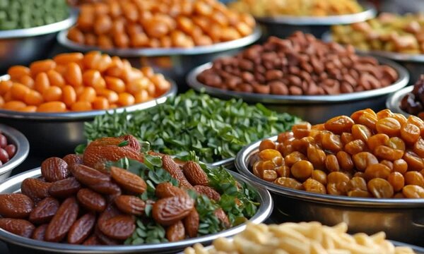 Iftar dishes include sweet foods