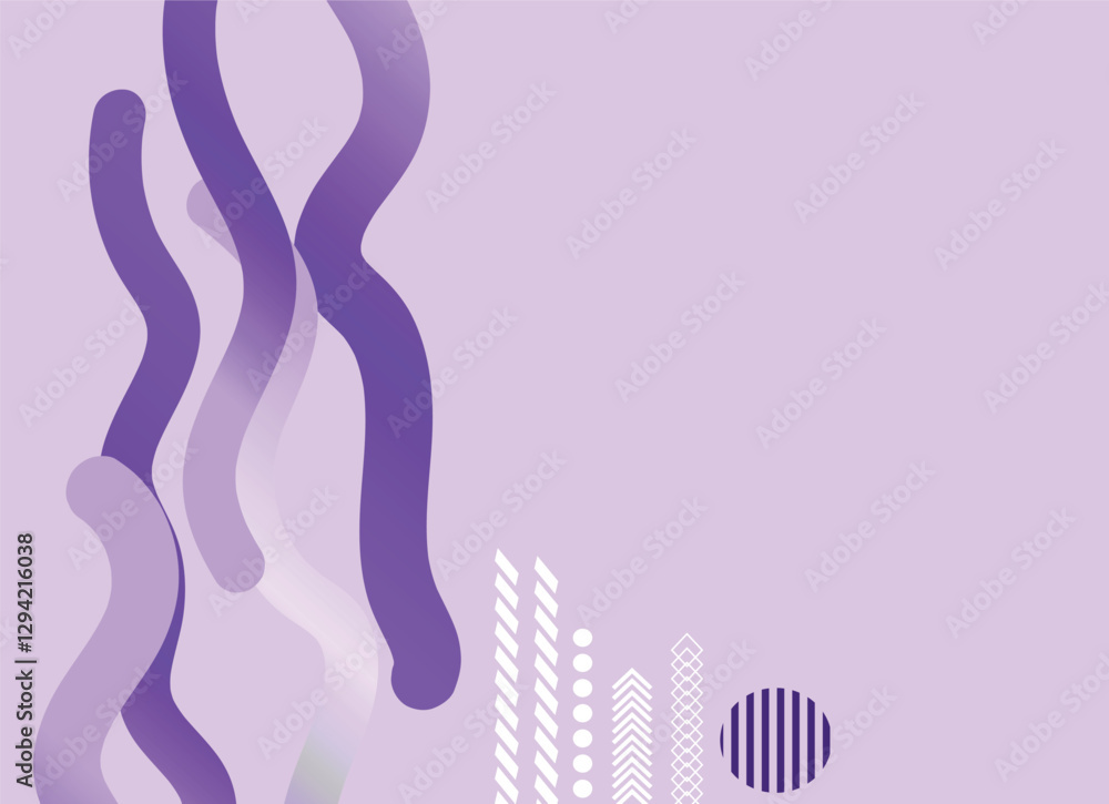 Poster minimal geometric trendy purple gradient shapes vector background. abstract gradient geometric shape