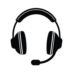 Sleek professional headset silhouette featuring advanced boom mic for crystal clear communication