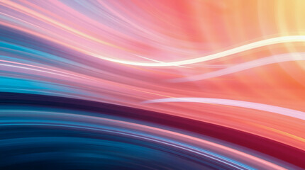 Fototapeta premium Vibrant abstract lines create a dynamic flow of colors in a surreal background. Generative AI